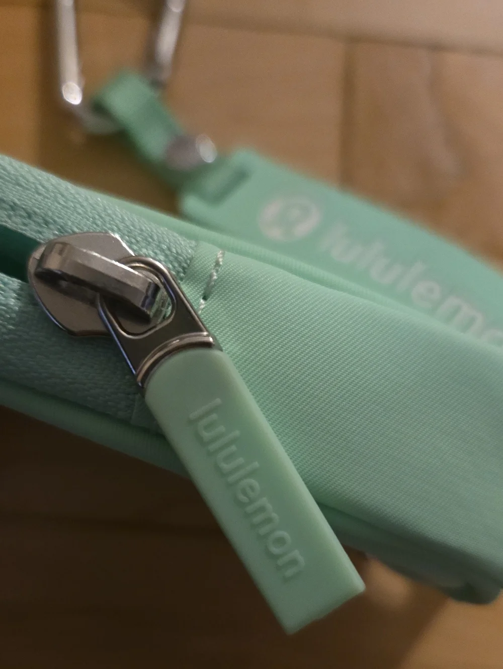 Lululemon Clippable Nano Pouch In Citrus Lime With Matching Wristlet Keychain